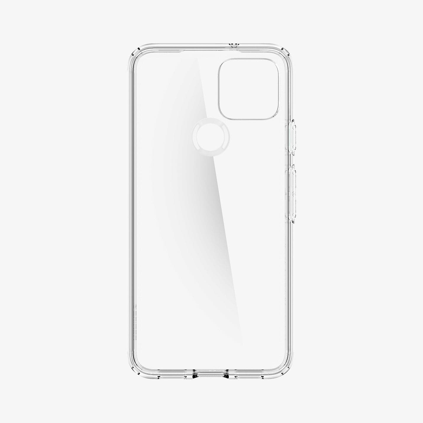 ACS01897 - Pixel 5 Case Ultra Hybrid in crystal clear showing the inside of case