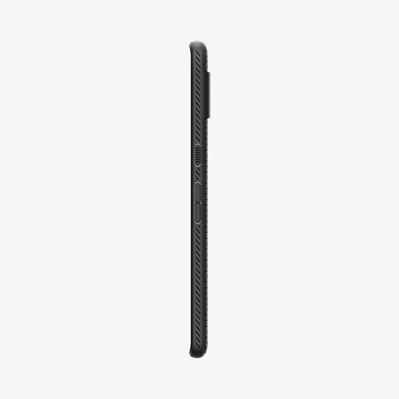 ACS04723 - Pixel 7 Pro Case Liquid Air in matte black showing the side with volume controls