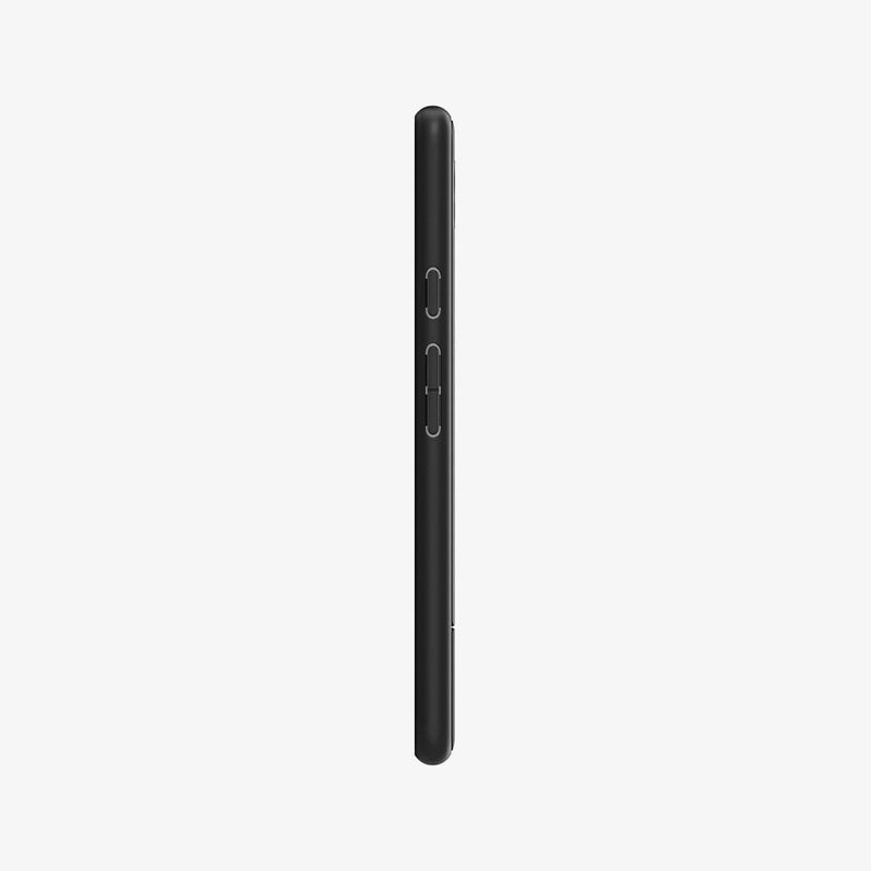 ACS04482 - Pixel 6a Case Core Armor in matte black showing the side with volume controls