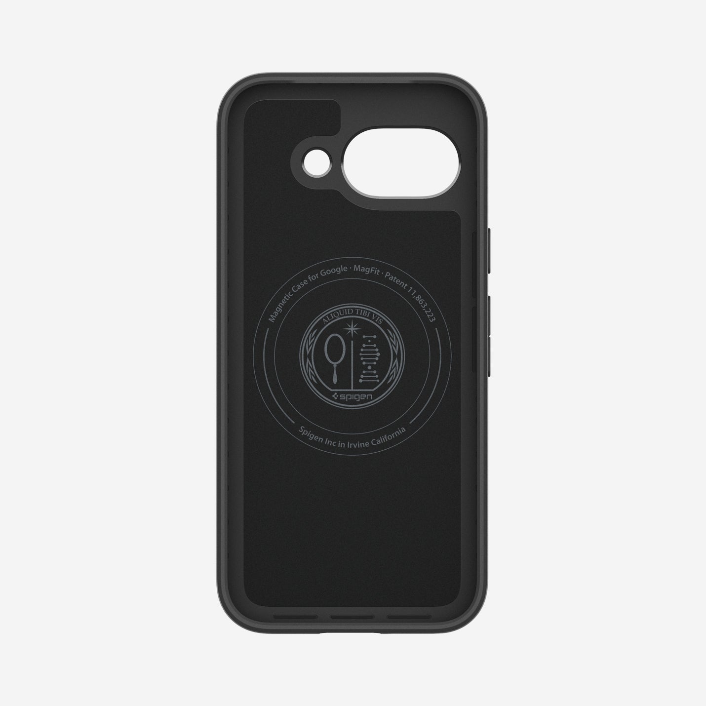 ACS09037 - Pixel 9a Case Thin Fit (MagFit) in Black showing the inner