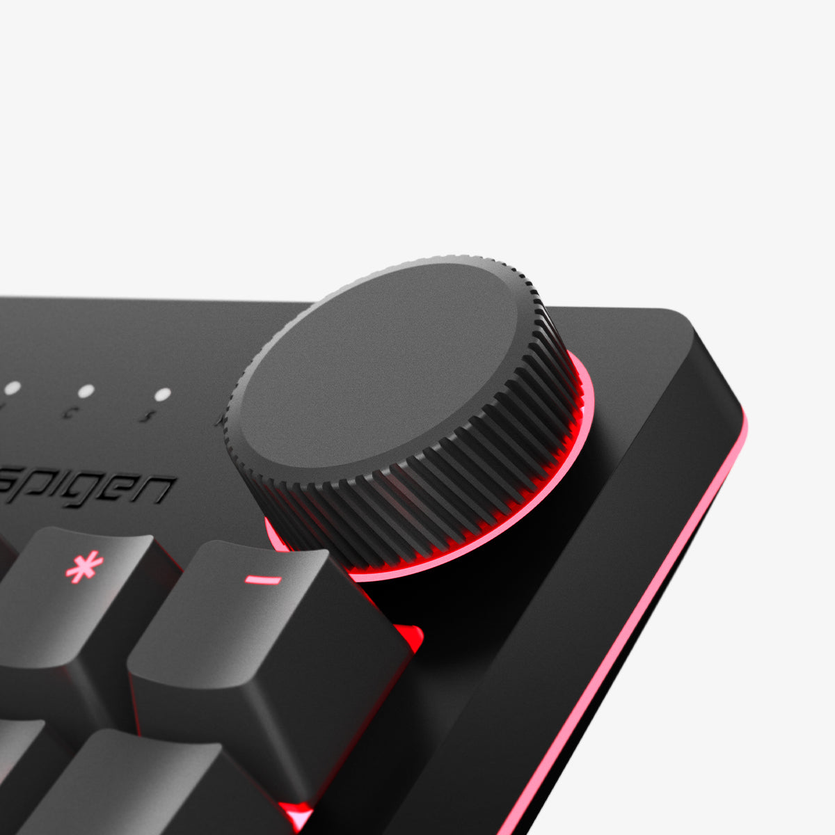 APP06427 - Spigen ArcPLAY Keyboard showing the knob zoomed in