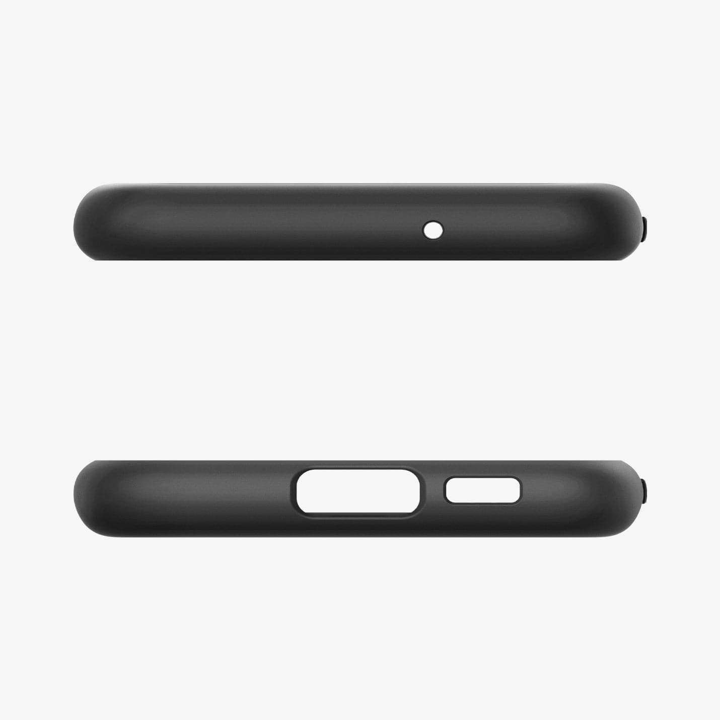 ACS05734 - Galaxy S23 Case Slim Armor in metal slate showing the top and bottom with precise cutouts