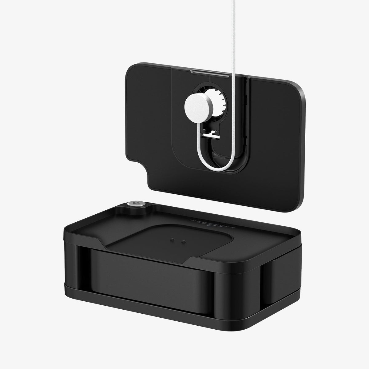 AMP07602 - Watch Organizer | S340 in Black showing the mechanism inside the cover