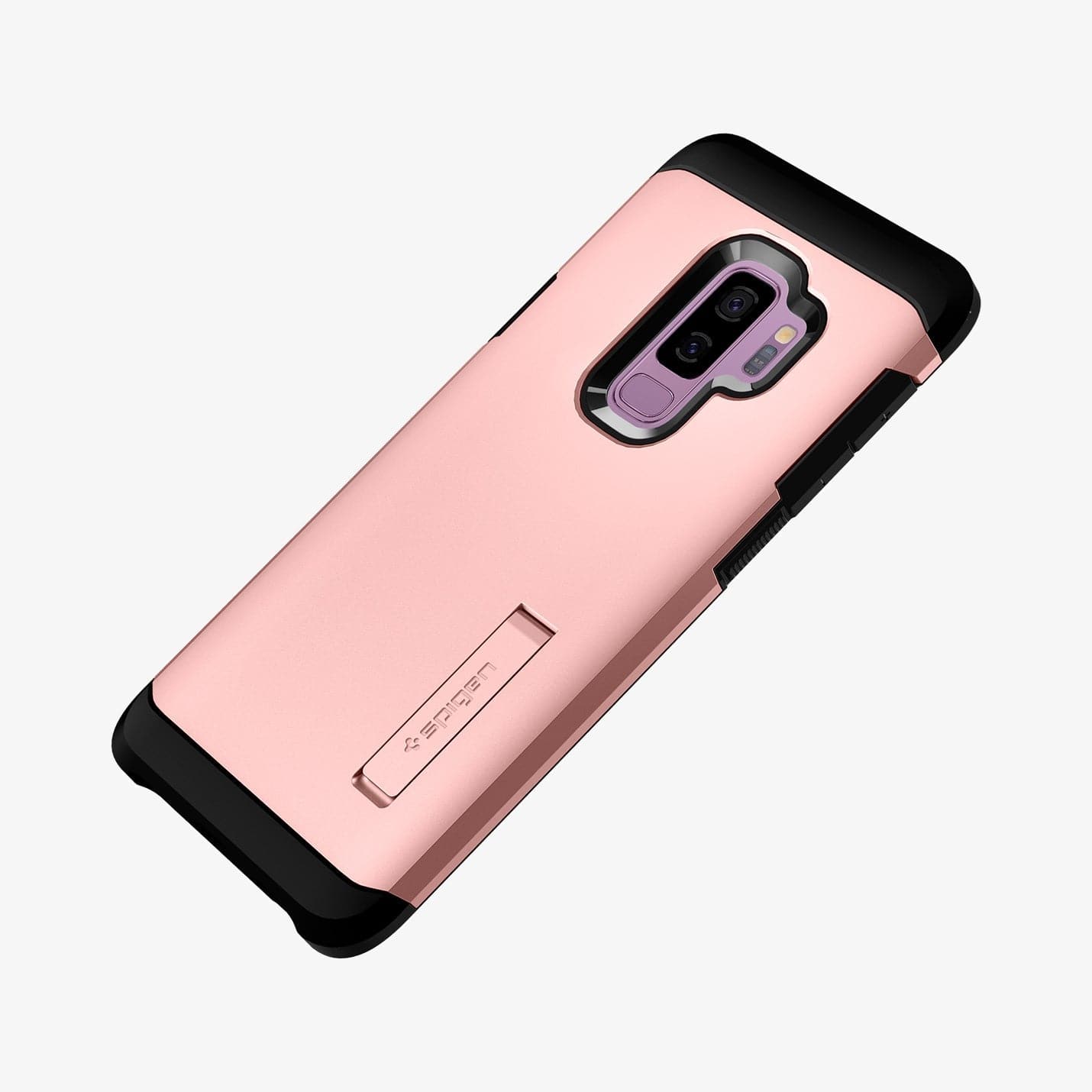 593CS22934 - Galaxy S9 Plus Tough Armor Case in rose gold showing the back and partial side