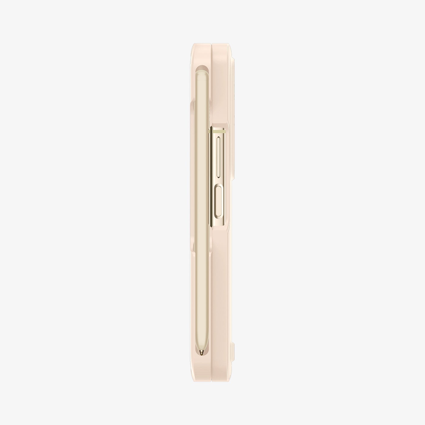 ACS05511 - Galaxy Z Fold 4 Case Thin Fit P in pearled ivory showing the sides