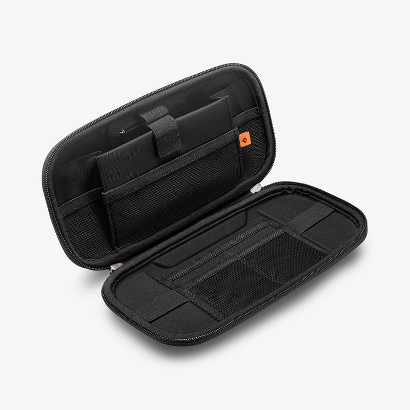 AFA05509 - Rugged Armor® Pro Slim Cable Organizer Bag in black showing the inside of bag and partial side