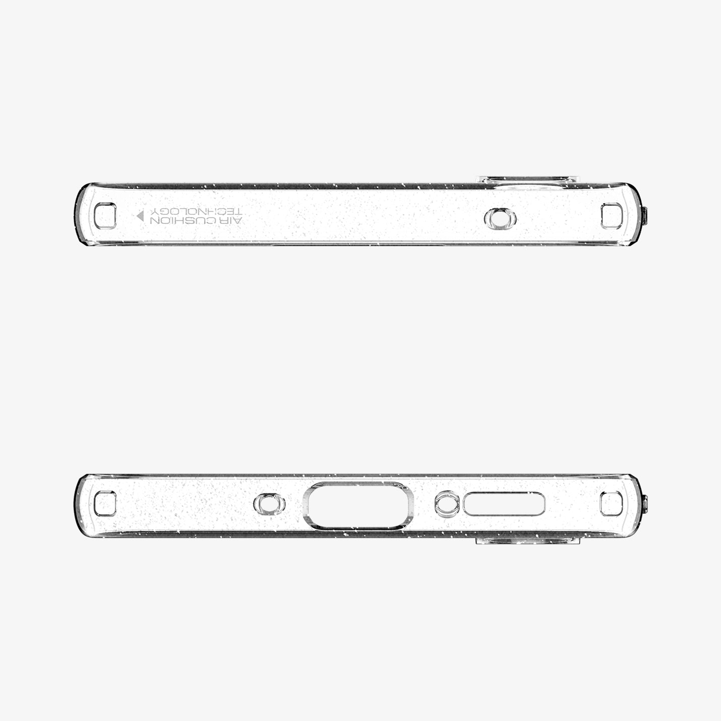 ACS05890 - Galaxy A54 5G Case Liquid Crystal Glitter in Crystal Quartz showing the top and bottom