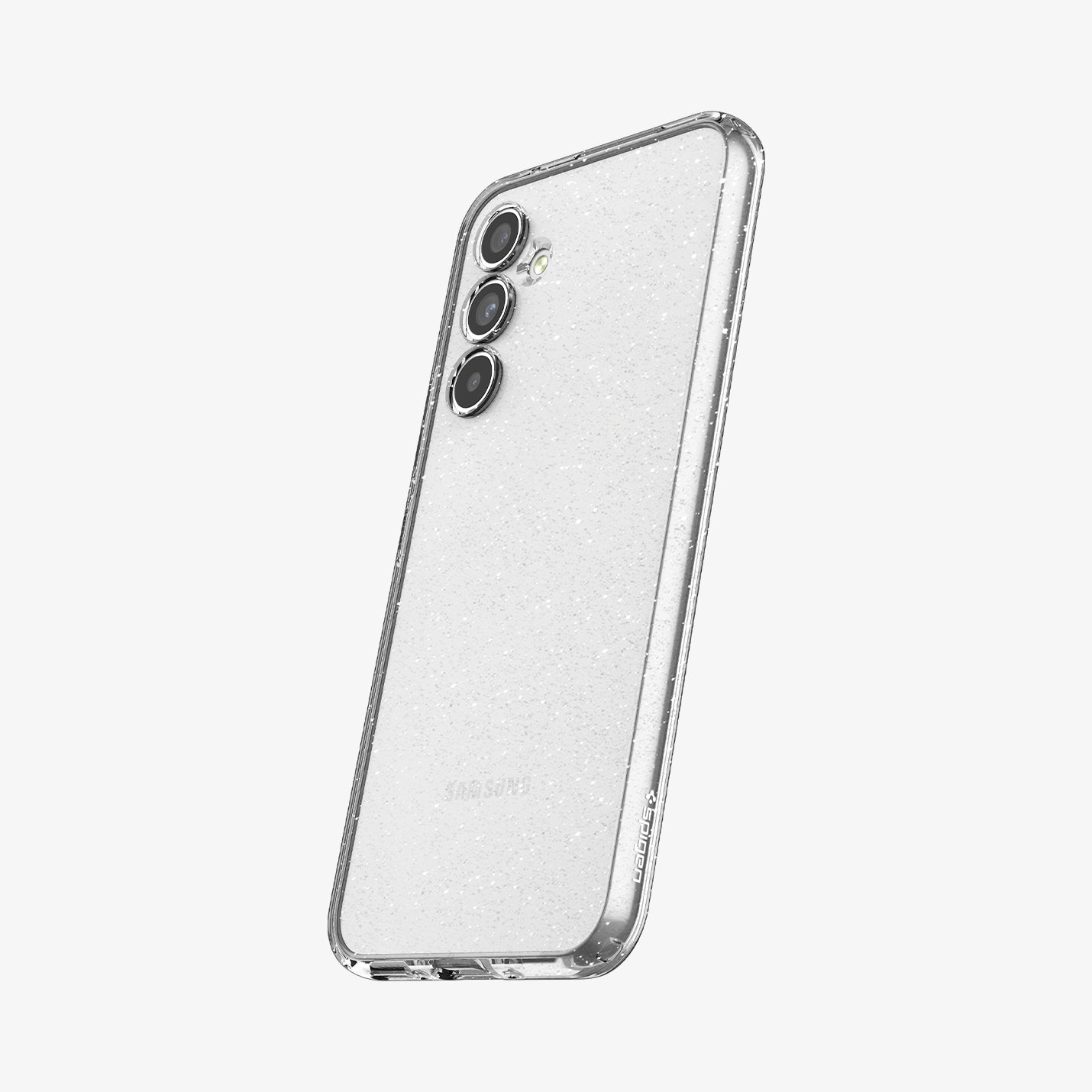 ACS05890 - Galaxy A54 5G Case Liquid Crystal Glitter in Crystal Quartz showing the back, side and partial bottom