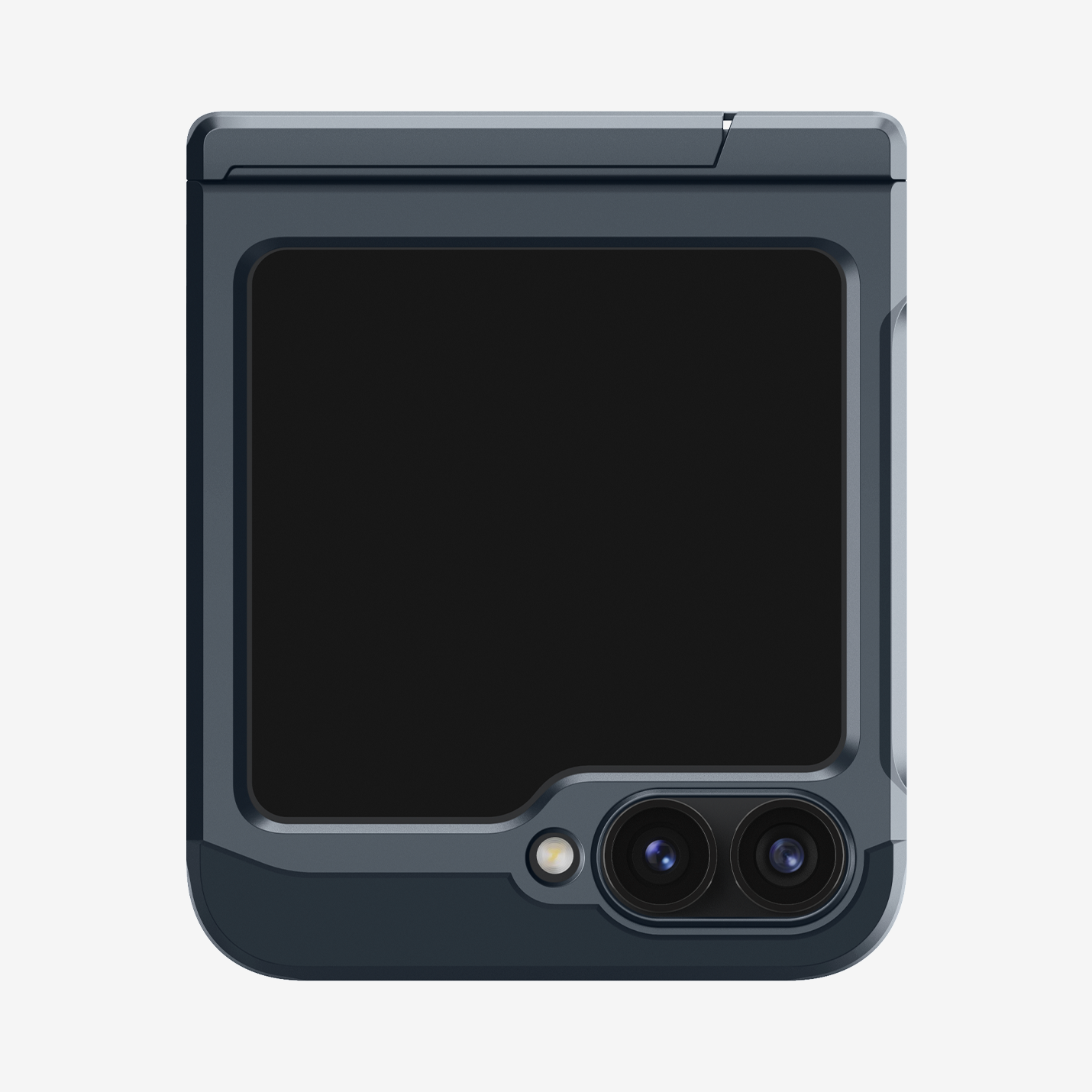 ACS08292 - Galaxy Z Flip 7 FE Case Tough Armor Pro in Metal Slate showing the back folded