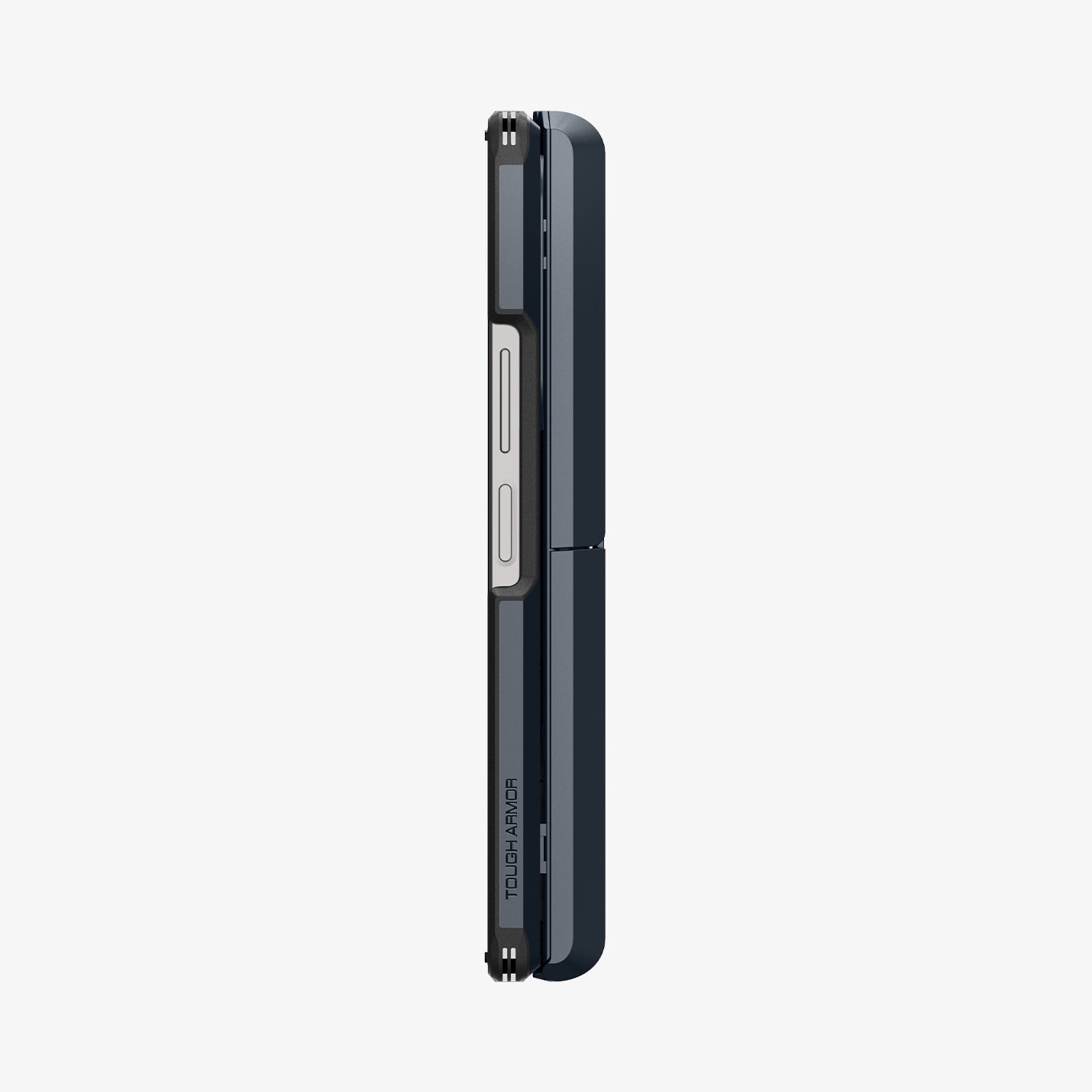 ACS08287 - Galaxy Z Fold 6 Case Tough Armor Pro P in Metal Slate showing the side folded with volume buttons