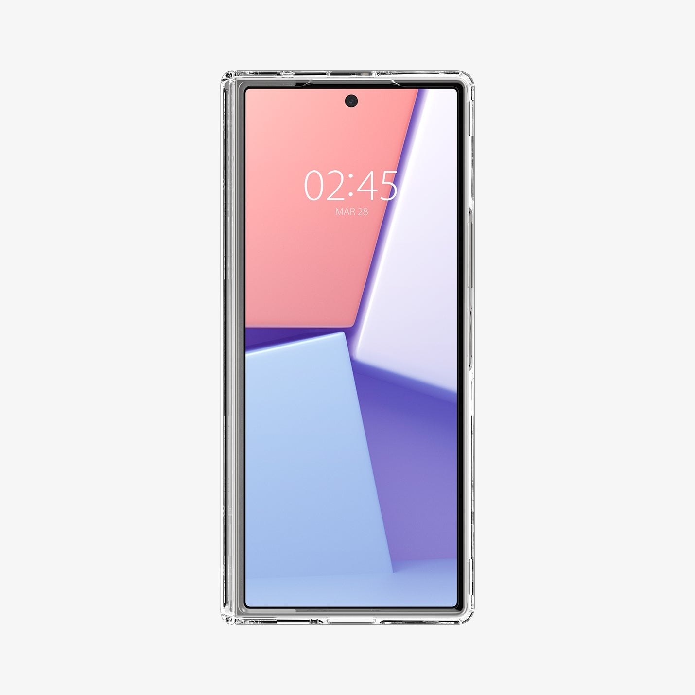 ACS07831 - Galaxy Z Fold 6 Case Ultra Hybrid Pro in Crystal Clear showing the front folded