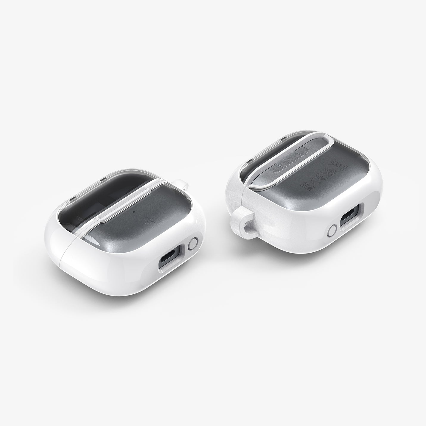 ACS08431 - Galaxy Buds 3 Pro Ultra Hybrid in Jet White showing the front and back