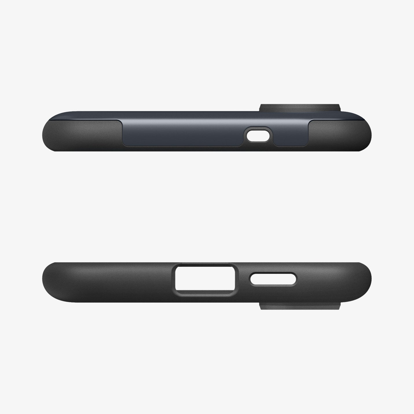 ACS09593 - Galaxy S25 Edge Case Slim Armor in Metal Slate showing the 
top and bottom