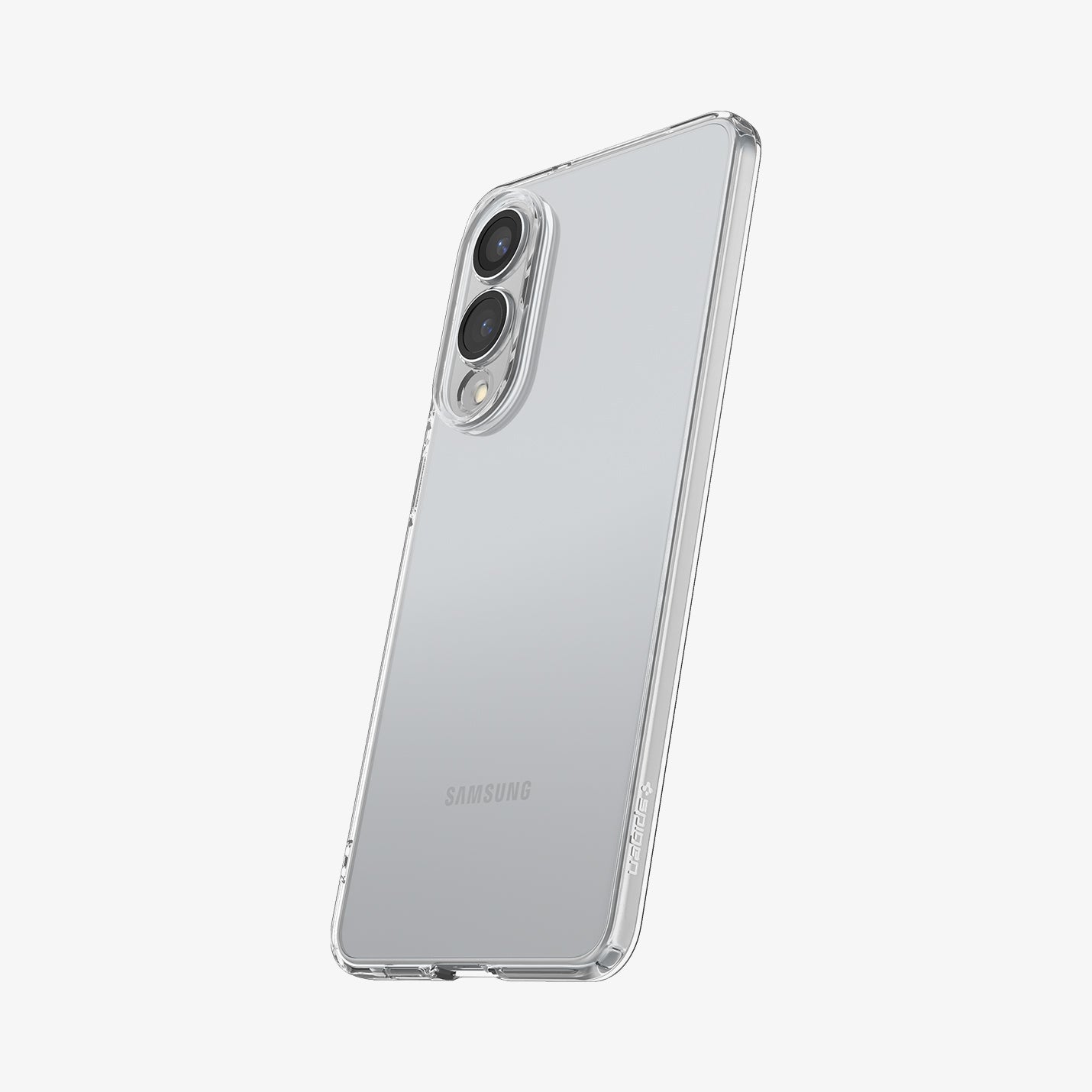 ACS09425 - Galaxy S25 Edge Case Liquid Crystal in Crystal Clear showing the back and side