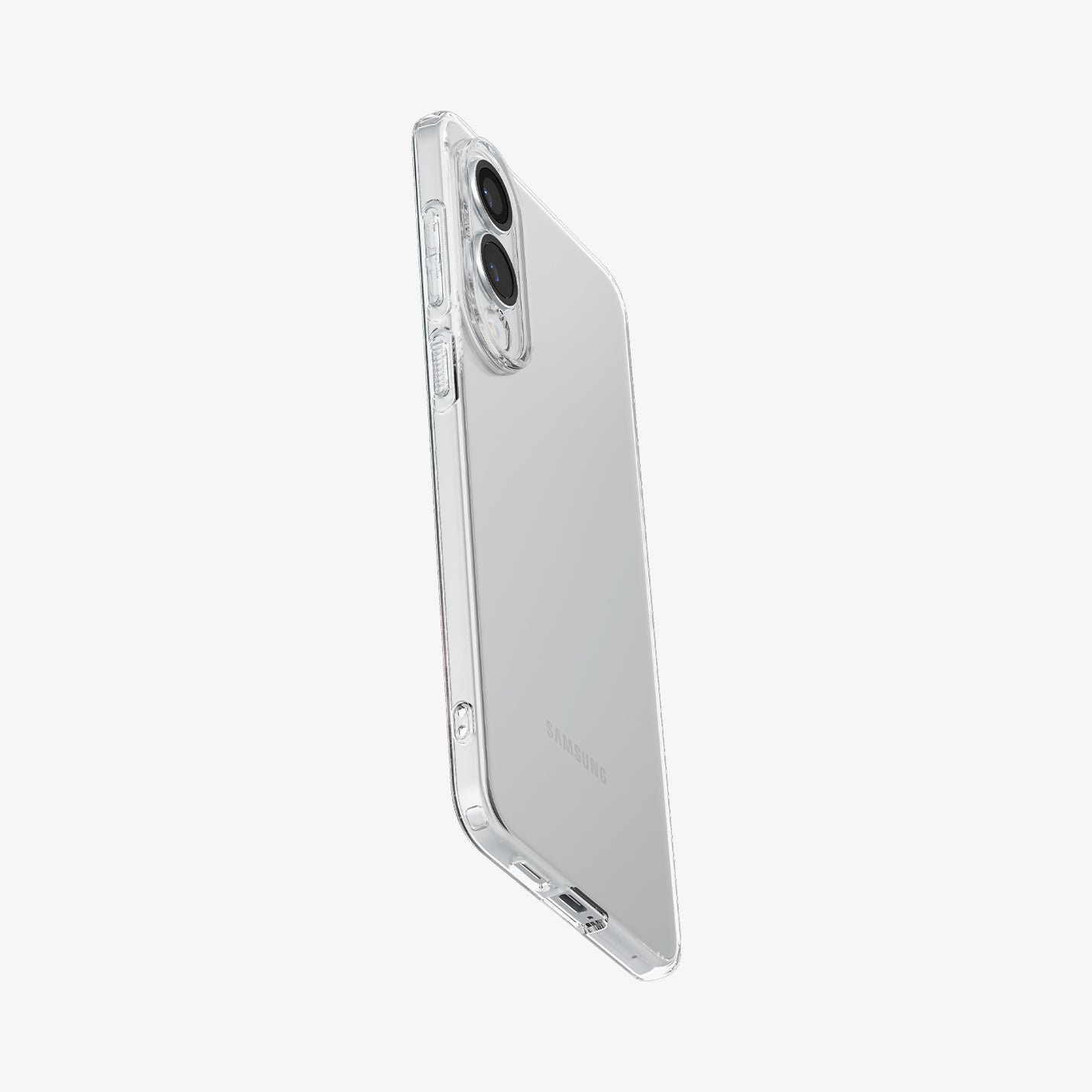 ACS09425 - Galaxy S25 Edge Case Liquid Crystal in Crystal Clear showing the partial back, side and bottom