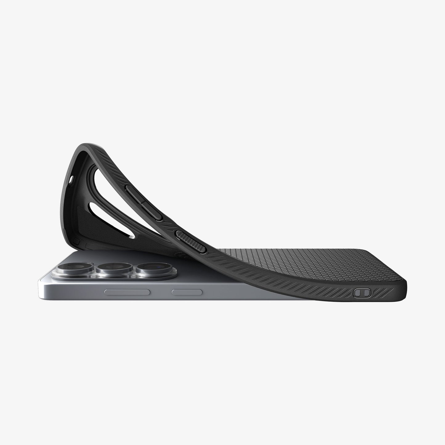 ACS11024 - Galaxy S26 Ultra Liquid Air (Mag Fit) in Matte Black showing the back and smooth case