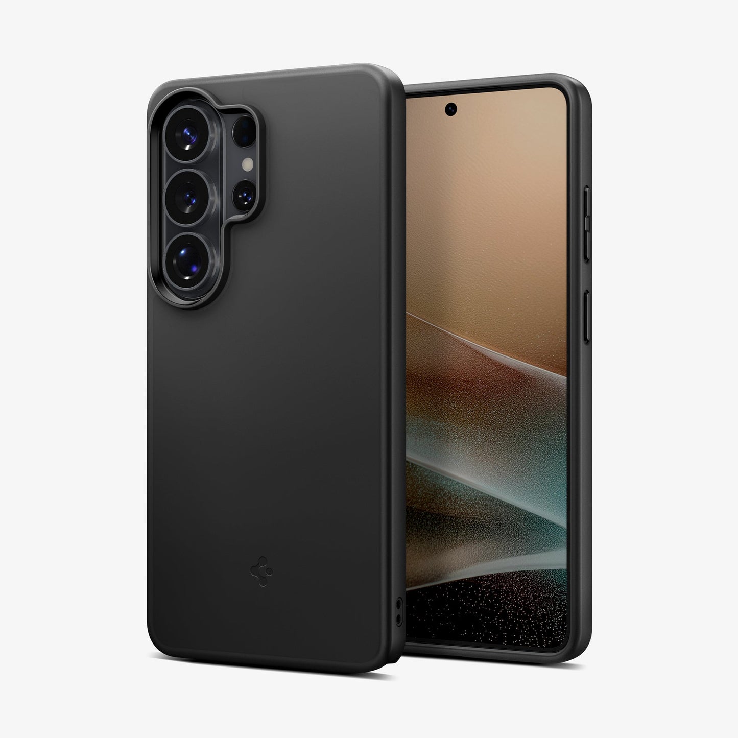 ACS10694 - Galaxy S26 Ultra Case - ThinTect (Mag Fit) Black showing the back with the device, partial back case only, partial front and sides