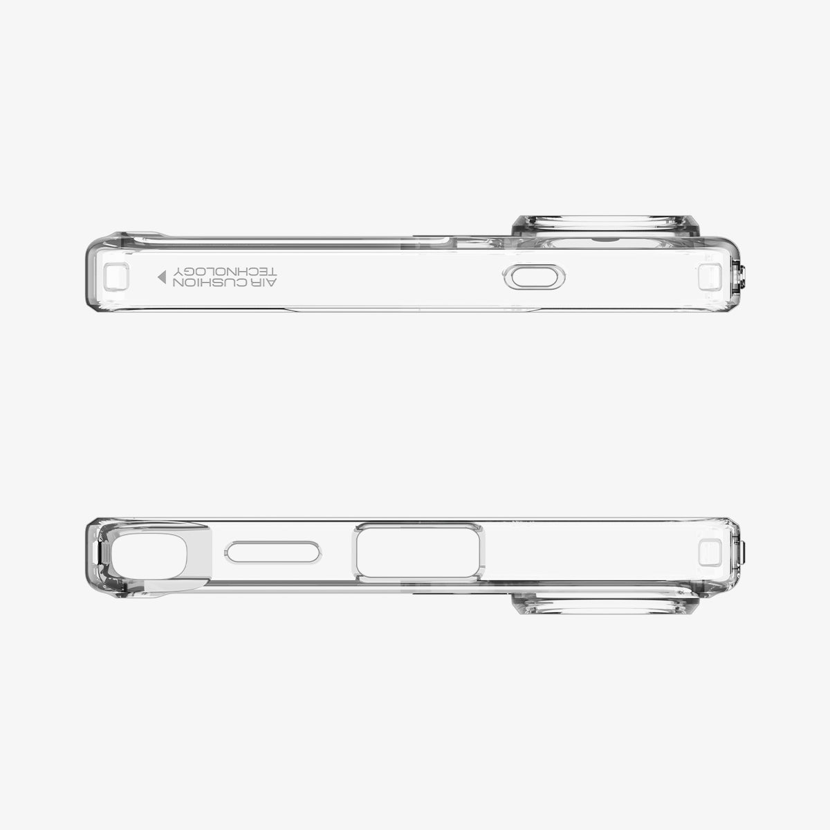 ACS11030 - Galaxy S26 Ultra Case Ultra Hybrid Crystal Clear showing the top and bottom