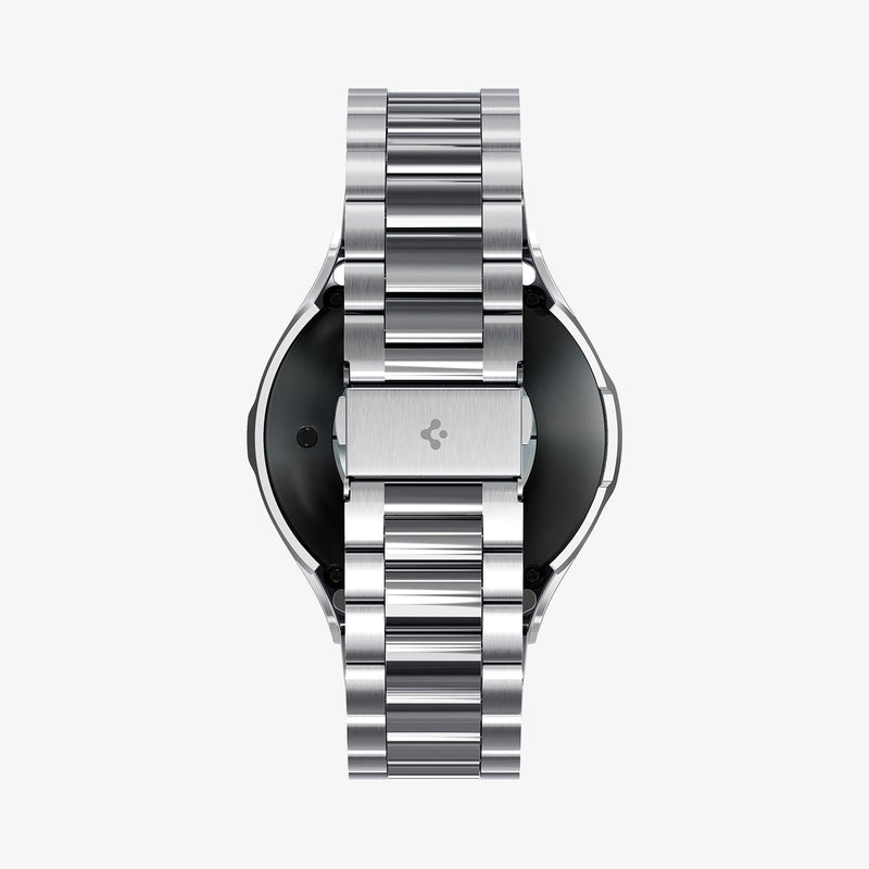 ACS08343 - New Galaxy Watch Bezel Tune Pro in Silver showing the partial back and bottom