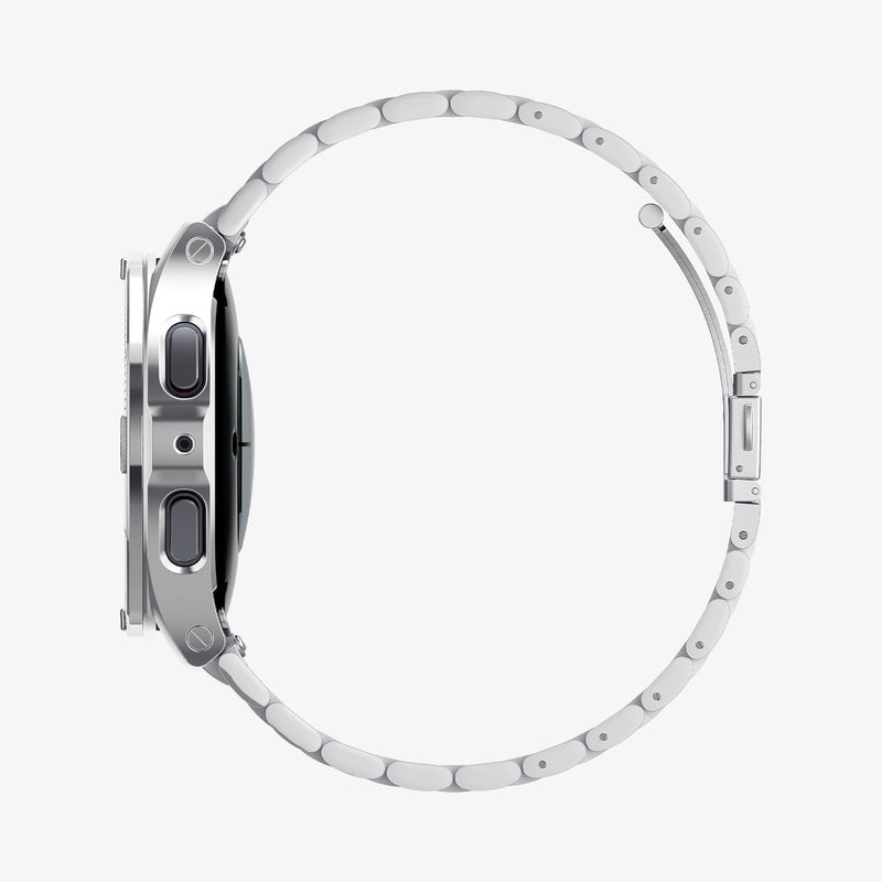 ACS08343 - New Galaxy Watch Bezel Tune Pro in Silver showing the side