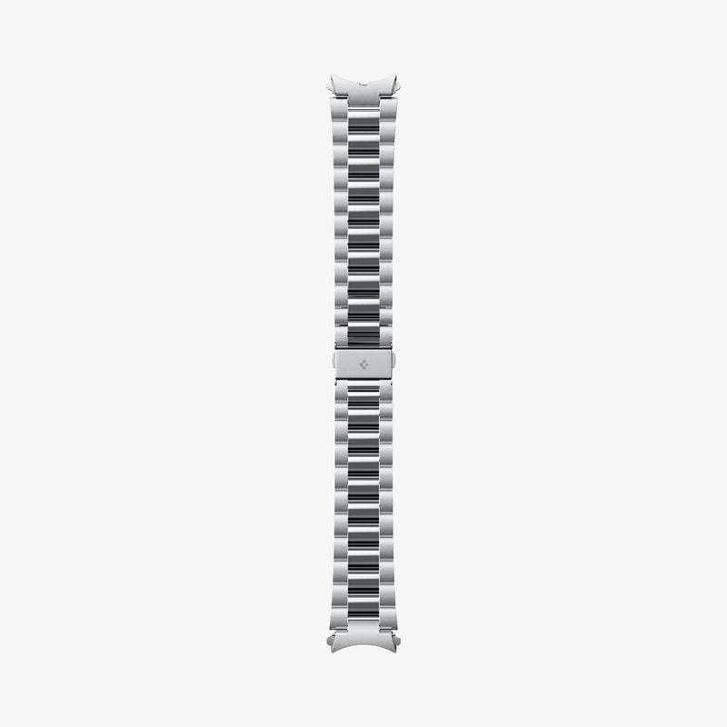 AMP08341 - Galaxy Watch 7 (44mm) Modern Fit 316L Band in Silver showing the full band