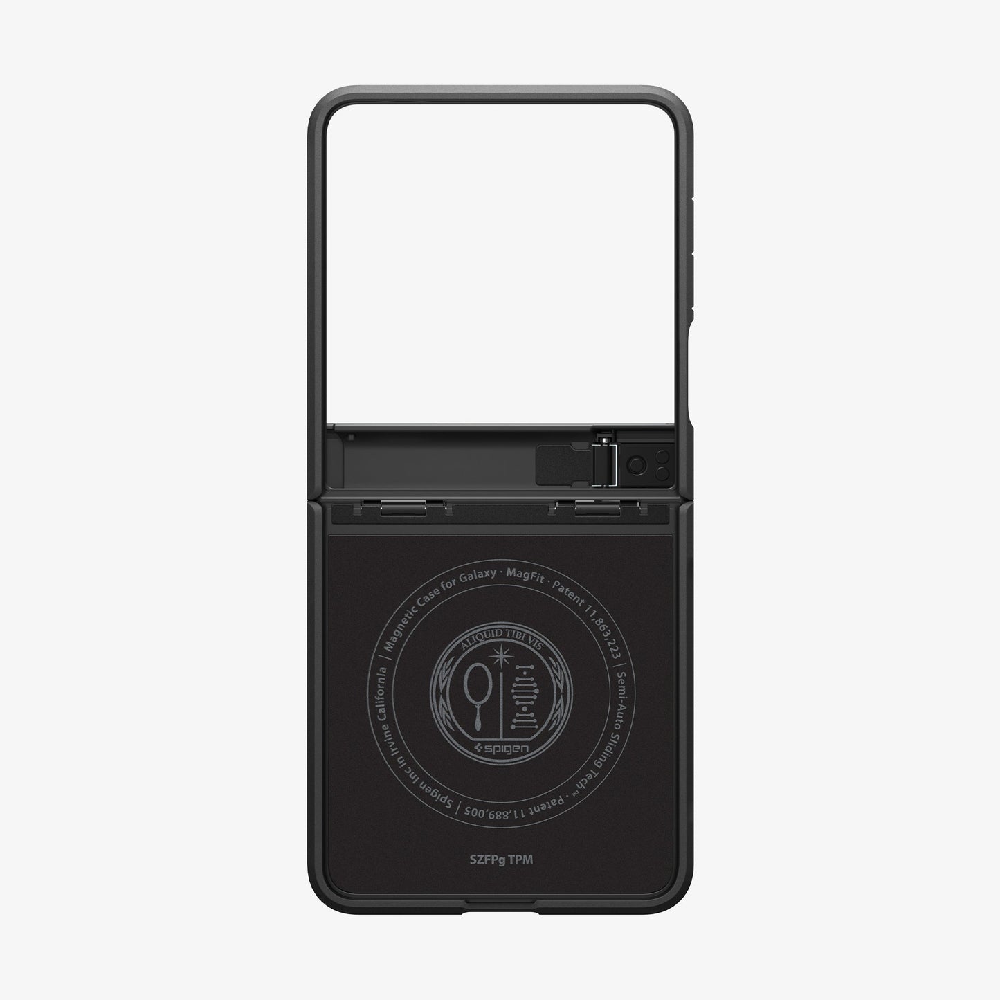 ACS09561 - Galaxy Z Flip 7 Case Tough Armor Pro (MagFit) in black showing the inside of case