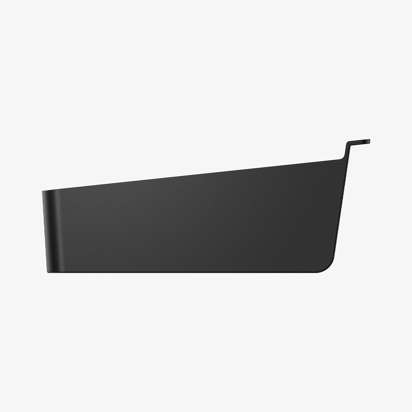 ACP07407 - Model 3 (2024) Center Console Organizer Tray TO220H in Black showing the side