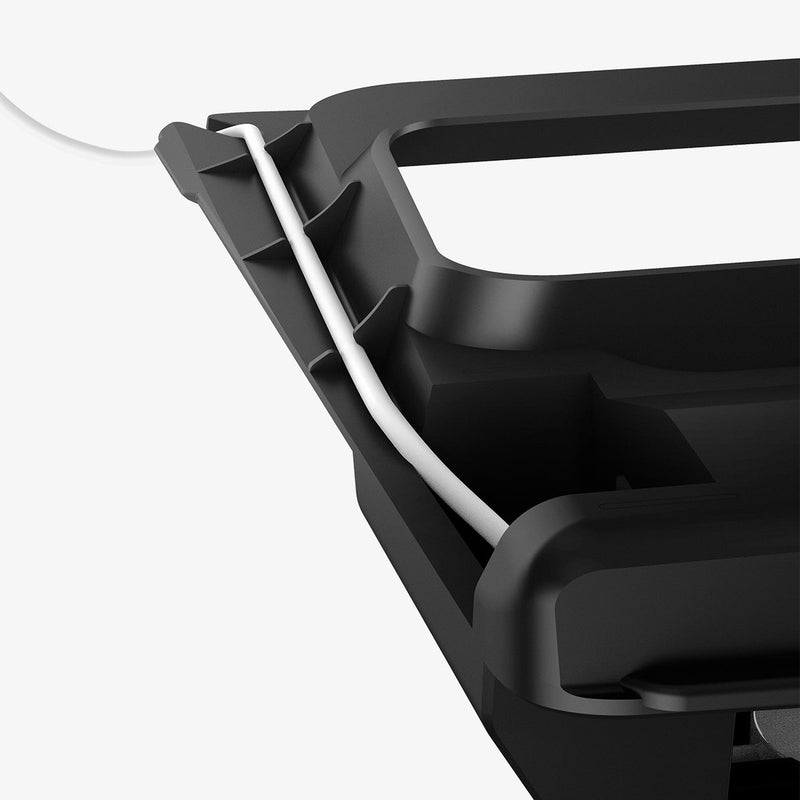 ACP07501 - Tesla Model 3 Highland - 3 in 1 Charging Organizer TO272H in Black showing the bottom side with cord attached