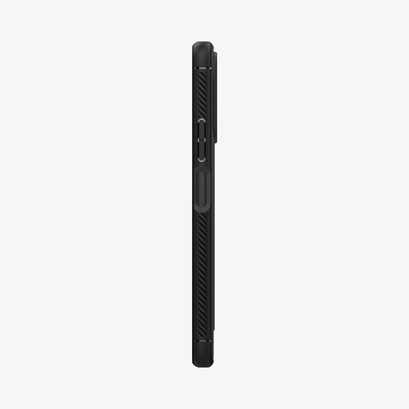 ACS02844 - Xiaomi Redmi Note 10 Pro Case Rugged Armor in Matte Black showing the side