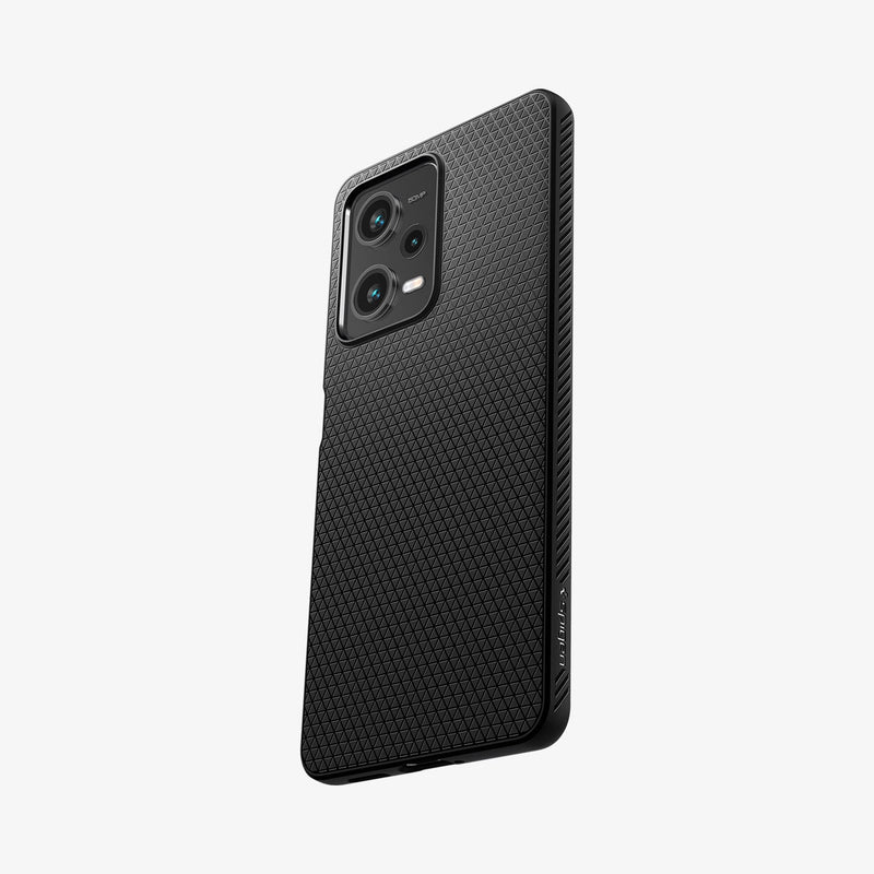 ACS05788 - Xiaomi POCO X5 Pro 5G Liquid Air Case in Matte Black showing the back and partial side