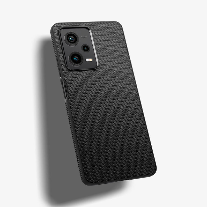 ACS05788 - Xiaomi POCO X5 Pro 5G Liquid Air Case in Matte Black showing the back and partial side