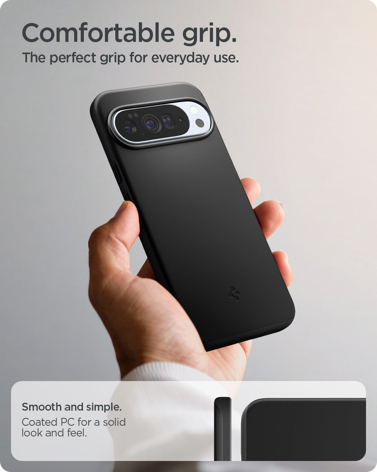 ACS09722 - GajPXL Thin Fit (MagFit) in black showing comfortable grip. the perfect grip for everyday use.