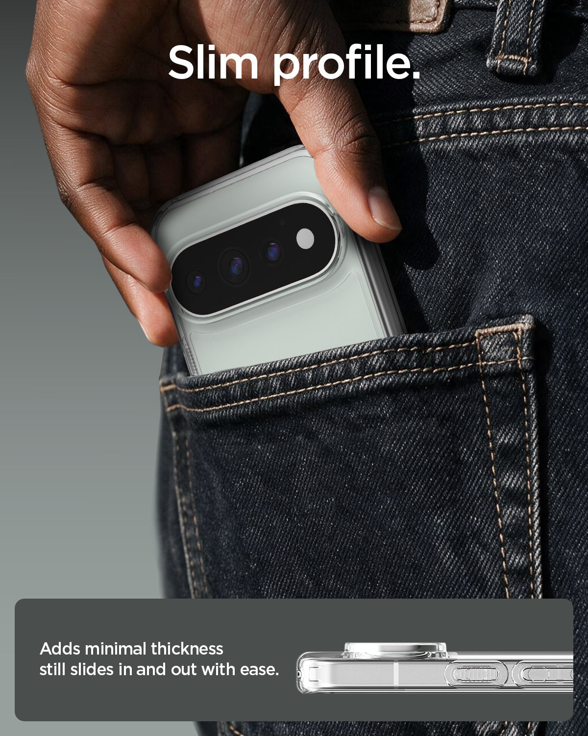 ACS11450 - Pixel 11 Pro XL Ultra Hybrid Crystal Clear Slim crystal clear case for Pixel 11 Pro XL slides easily into a pocket while adding minimal bulk for everyday carry.