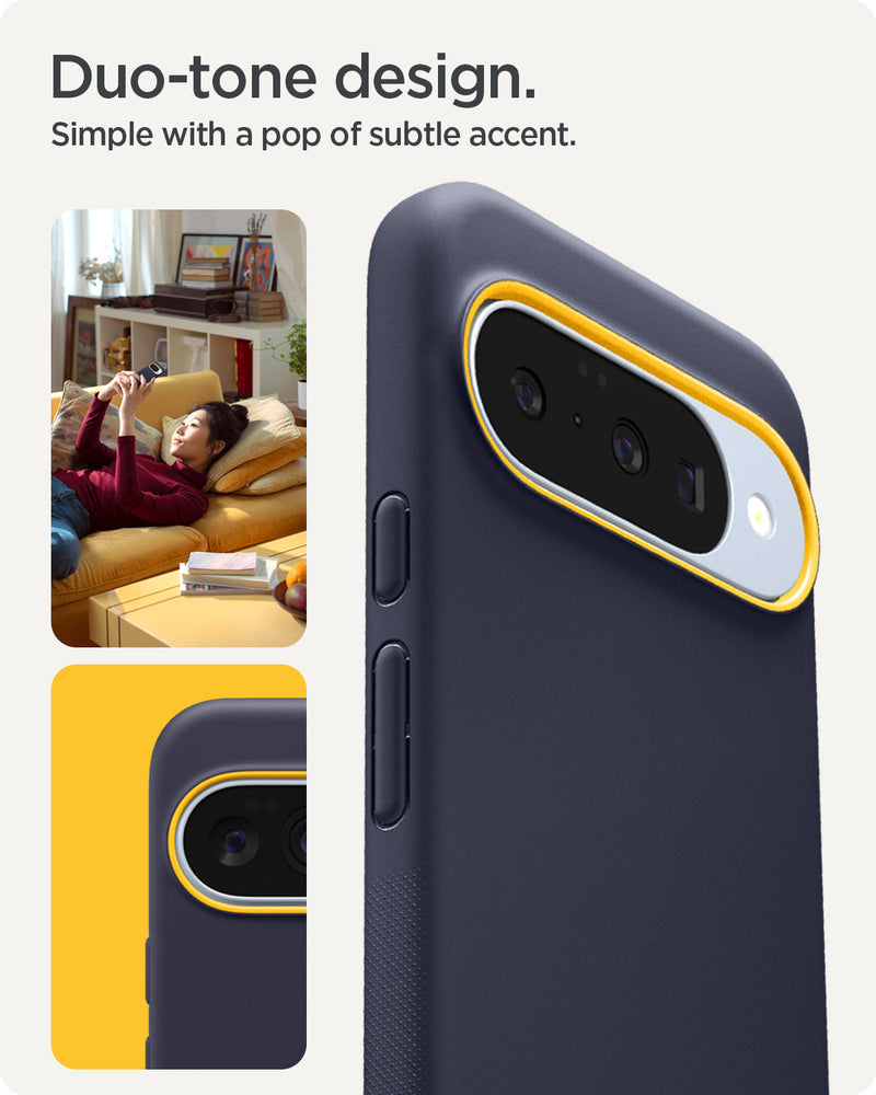 ACS09734 - GajPXL Case Nano Pop (MagFit) in blueberry navy showing the duo-tone design. Simple with a pop of subtle accent.