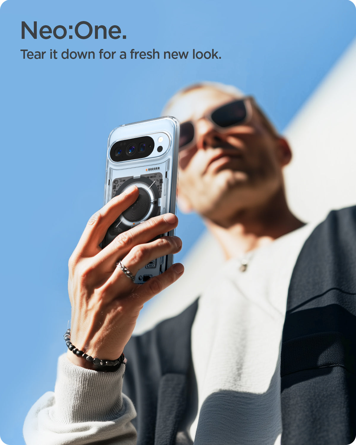 ACS09727 - GajPXL Case Ultra Hybrid Neo One (MagFit) showing the Neo:One. Tear it down for a fresh new look