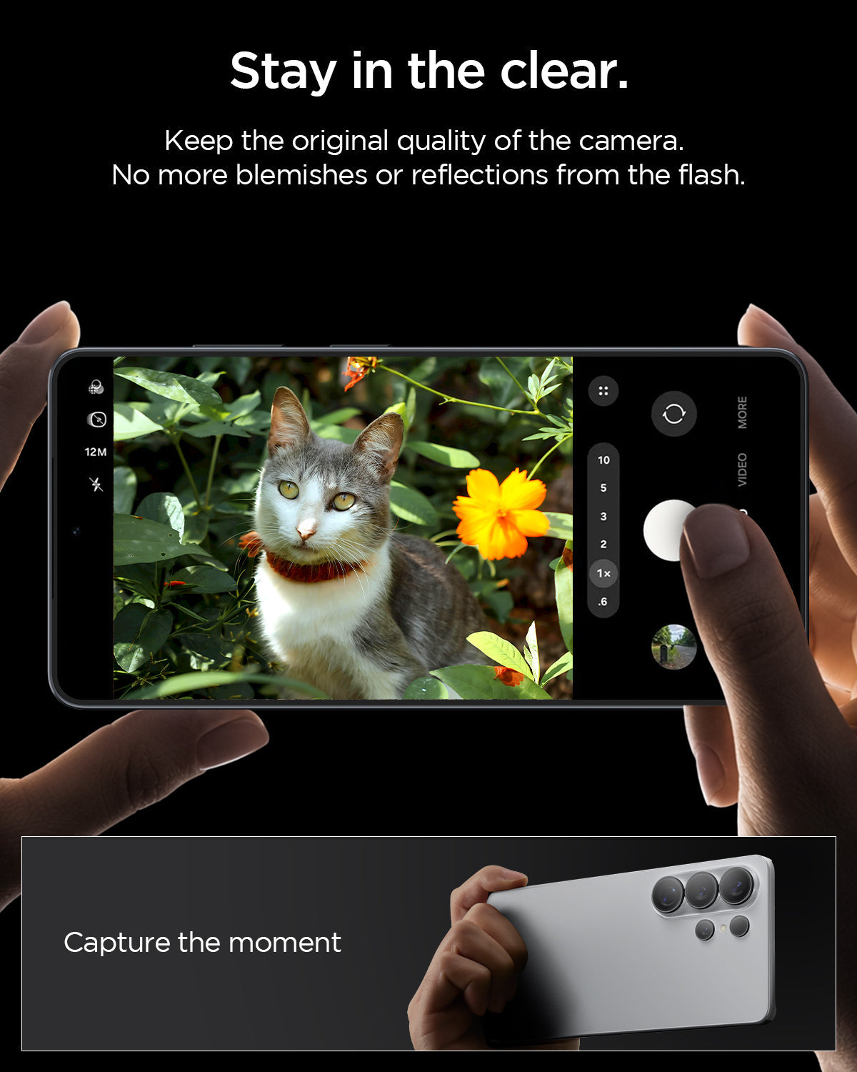 AGL11071 - Galaxy S26 Ultra Optik EZ Fit Lens Pro Protector showing stay in clear