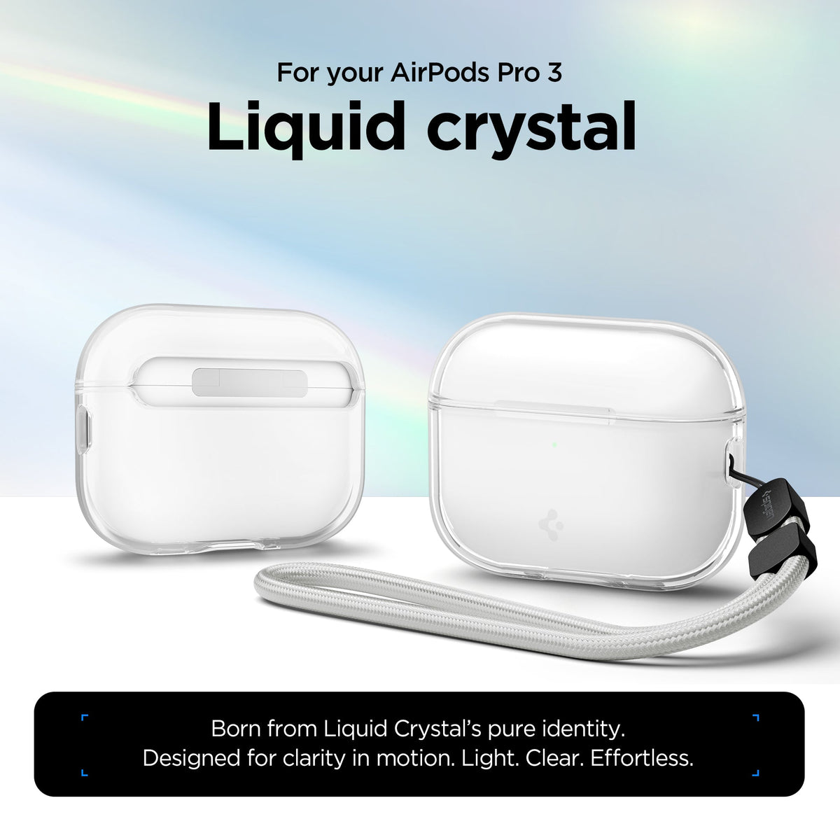 ACS10019 - AirPods Pro 3 Liquid Crystal in Crystal Clear showing for your air pods pro 3 liquid crystal.