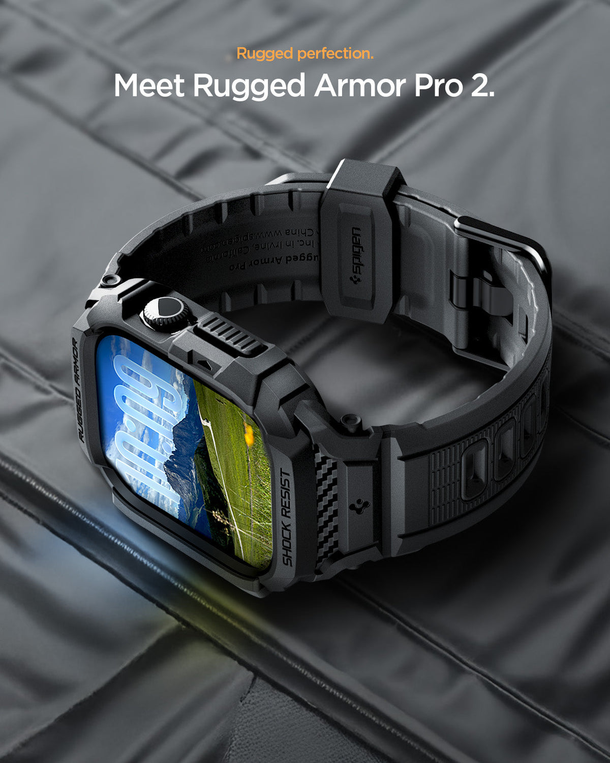 ACS10503 - Apple Watch 10/11 (46mm) Rugged Armor Pro 2 in Matte Black rugged perfection. meet rugged armor pro 2