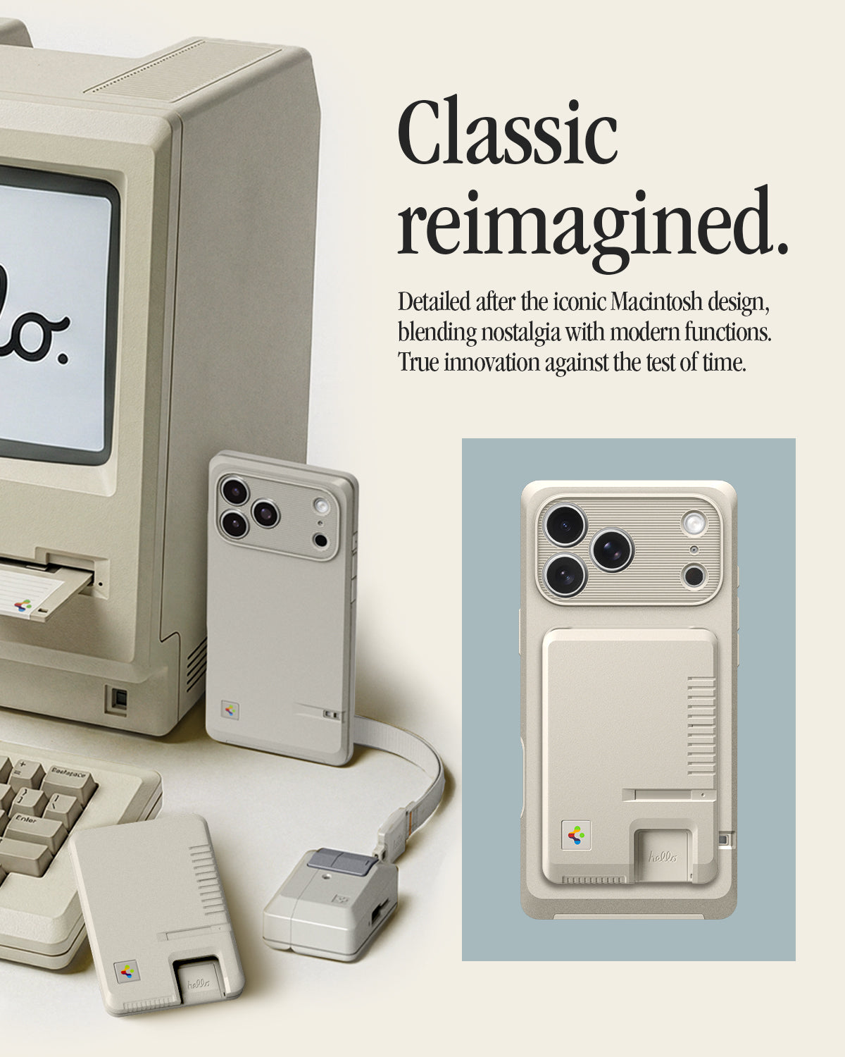 AFA10949 - Classic LS Card Holder (Mag Fit) in Stone showing classic reimagined