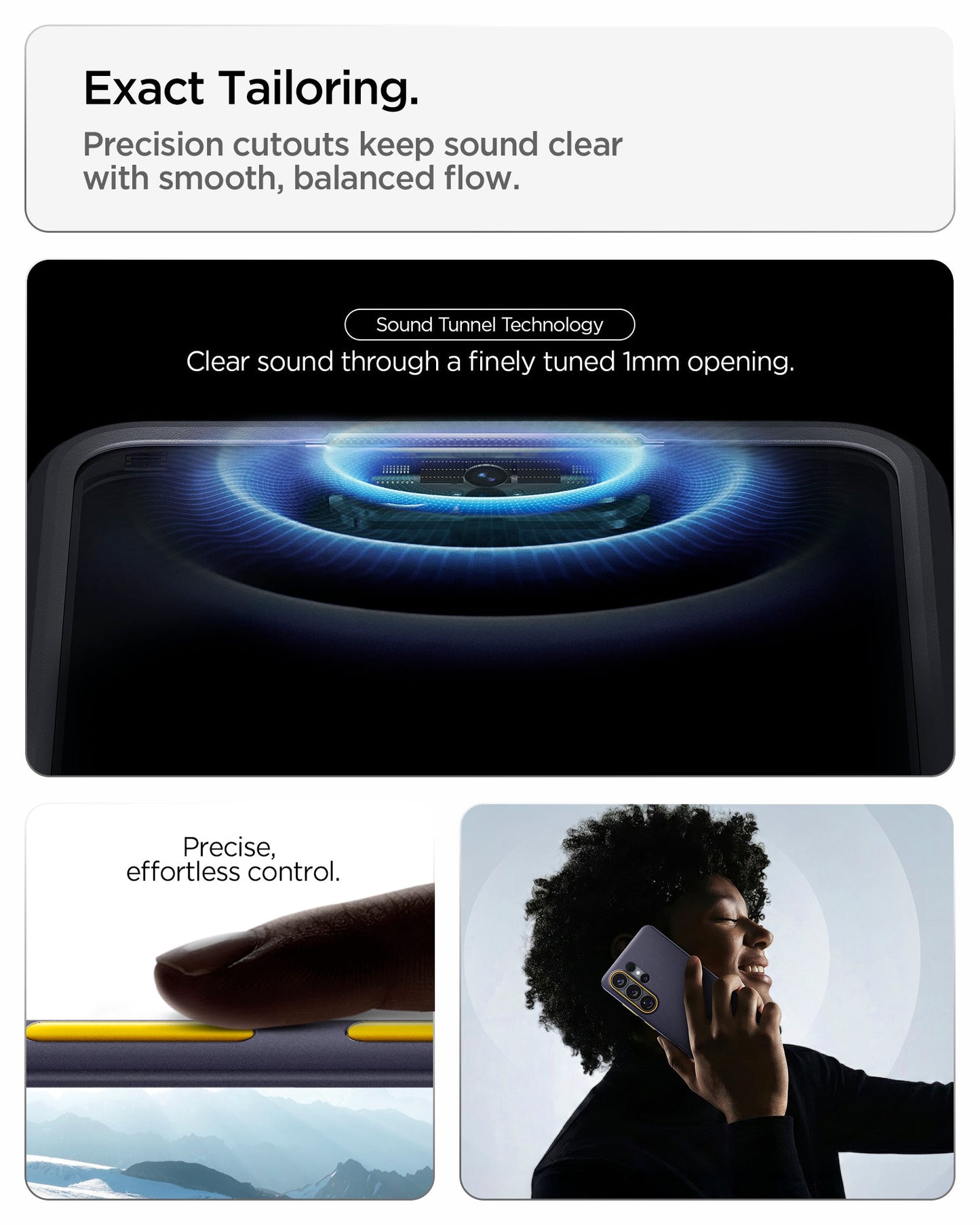 ACS11037 - Galaxy S26 Ultra Nano Pop (Mag Fit) in Blueberry Navy showing exact tailoring. precision cutouts keep sound clear with smooth balanced flow