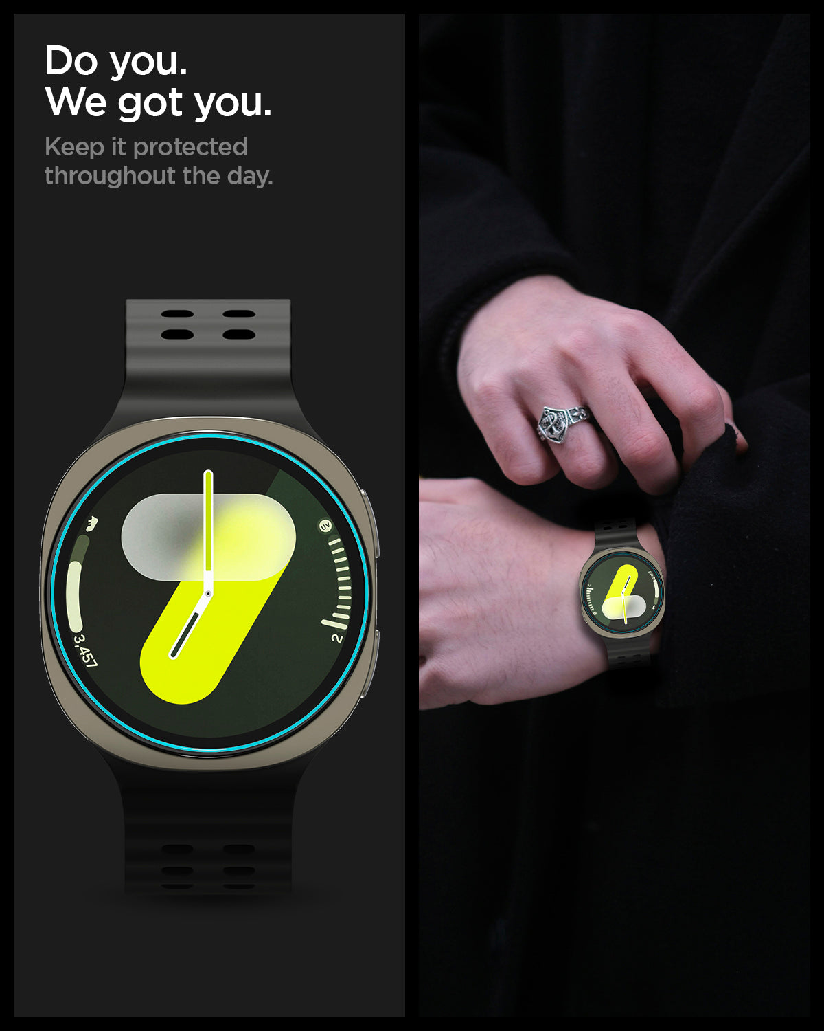AGL09874 - Galaxy Watch 8 40mm GLAS.tR EZ Fit do you. we got you. keep it protected throughout the day.