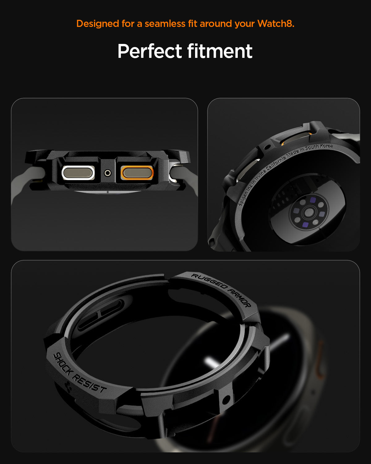 ACS10004 - Galaxy Watch 9 (40mm) Rugged Armor showing perfect fitment.