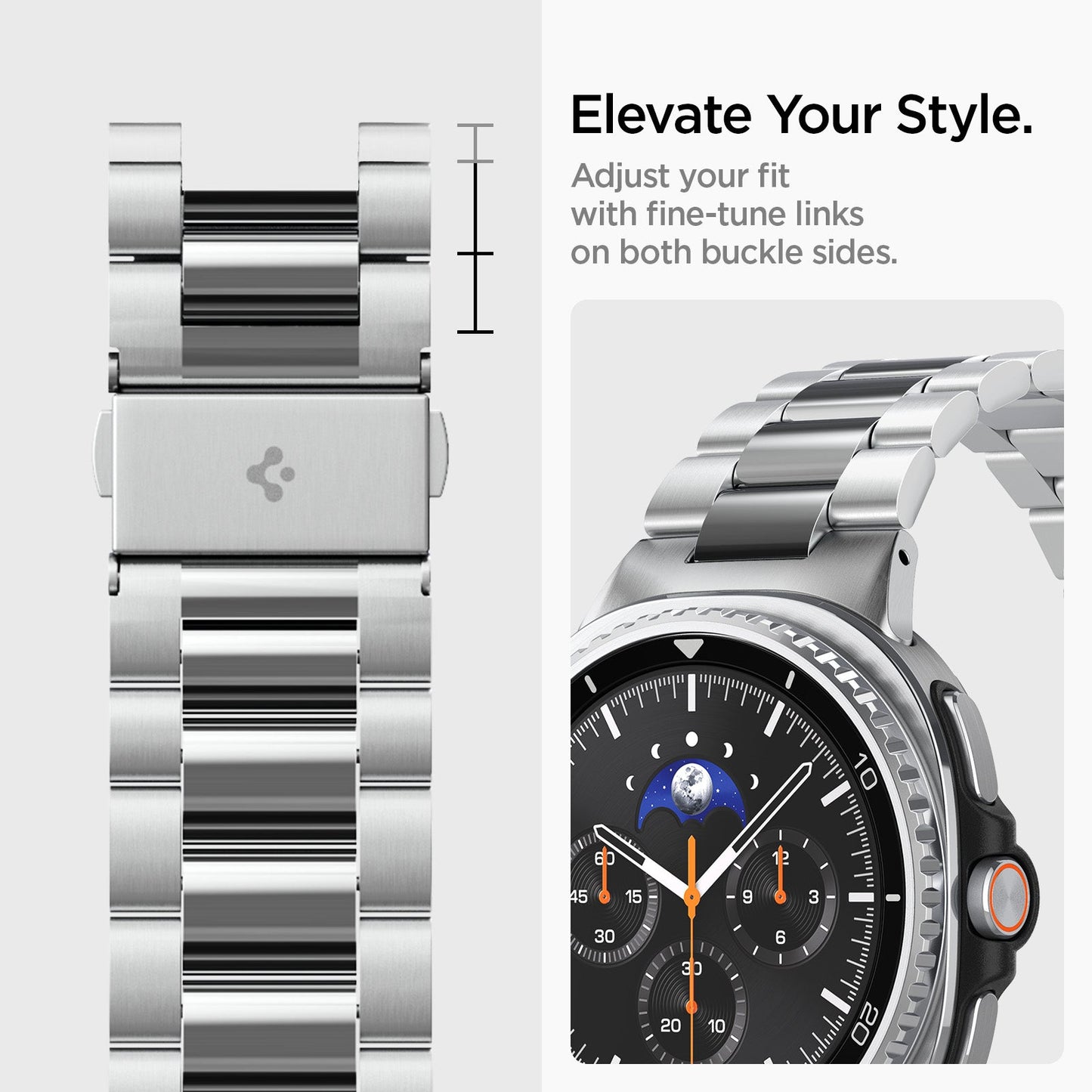 AMP10120 - Galaxy Watch 9 Series - Modern Fit 316L Band showing elevate your style