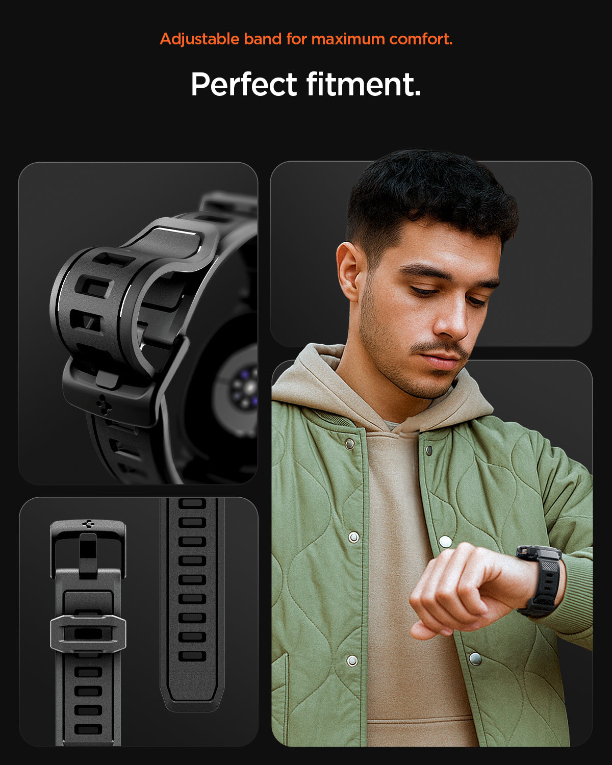 ACS10005 - Galaxy Watch 9 (40mm) Rugged Armor Pro showing perfect fitment.