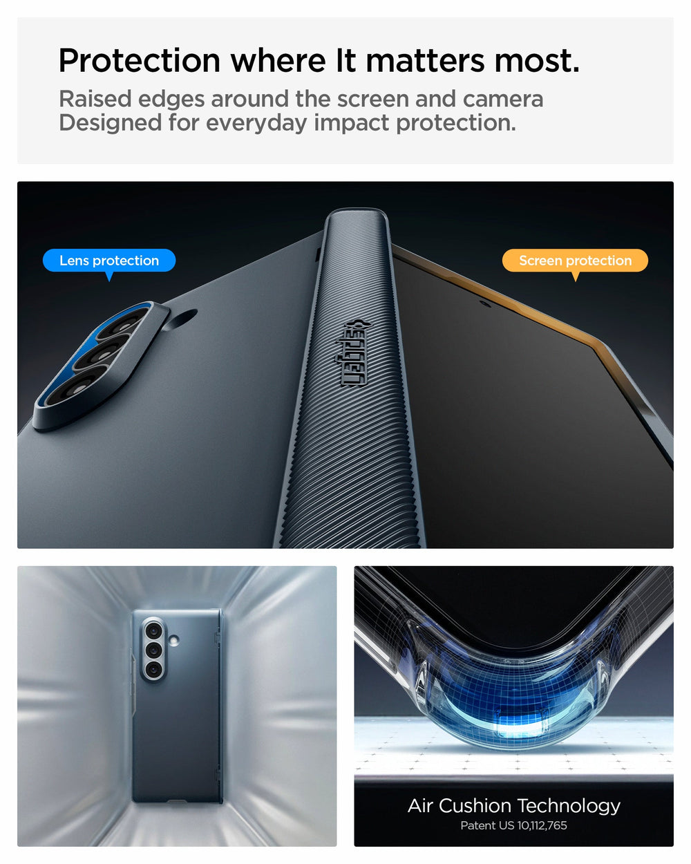 ACS11504 - Galaxy Z Fold 8 Ultra Slim Armor Pro (Mag Fit) Metal Slate showing the 
