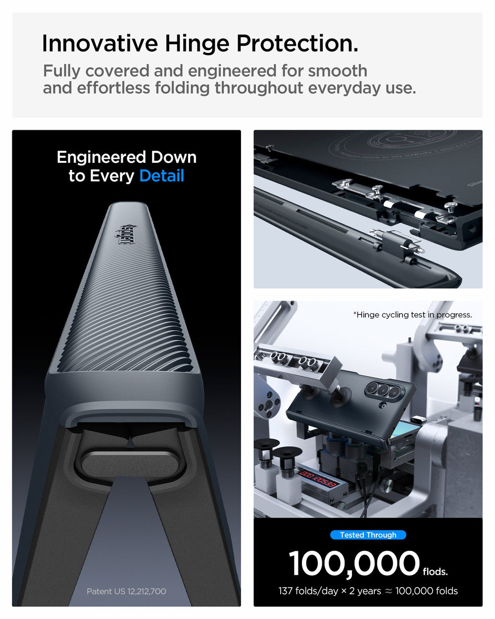 ACS11504 - Galaxy Z Fold 8 Ultra Slim Armor Pro (Mag Fit) Metal Slate showing the 