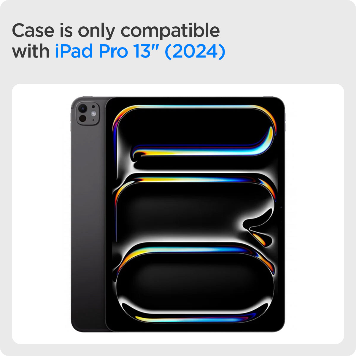 ACS08489 - iPad Pro 13-inch (2024) Case Air Skin Pro OneTap in Gray showing the case is only compatible with iPd Pro 13" (2024)