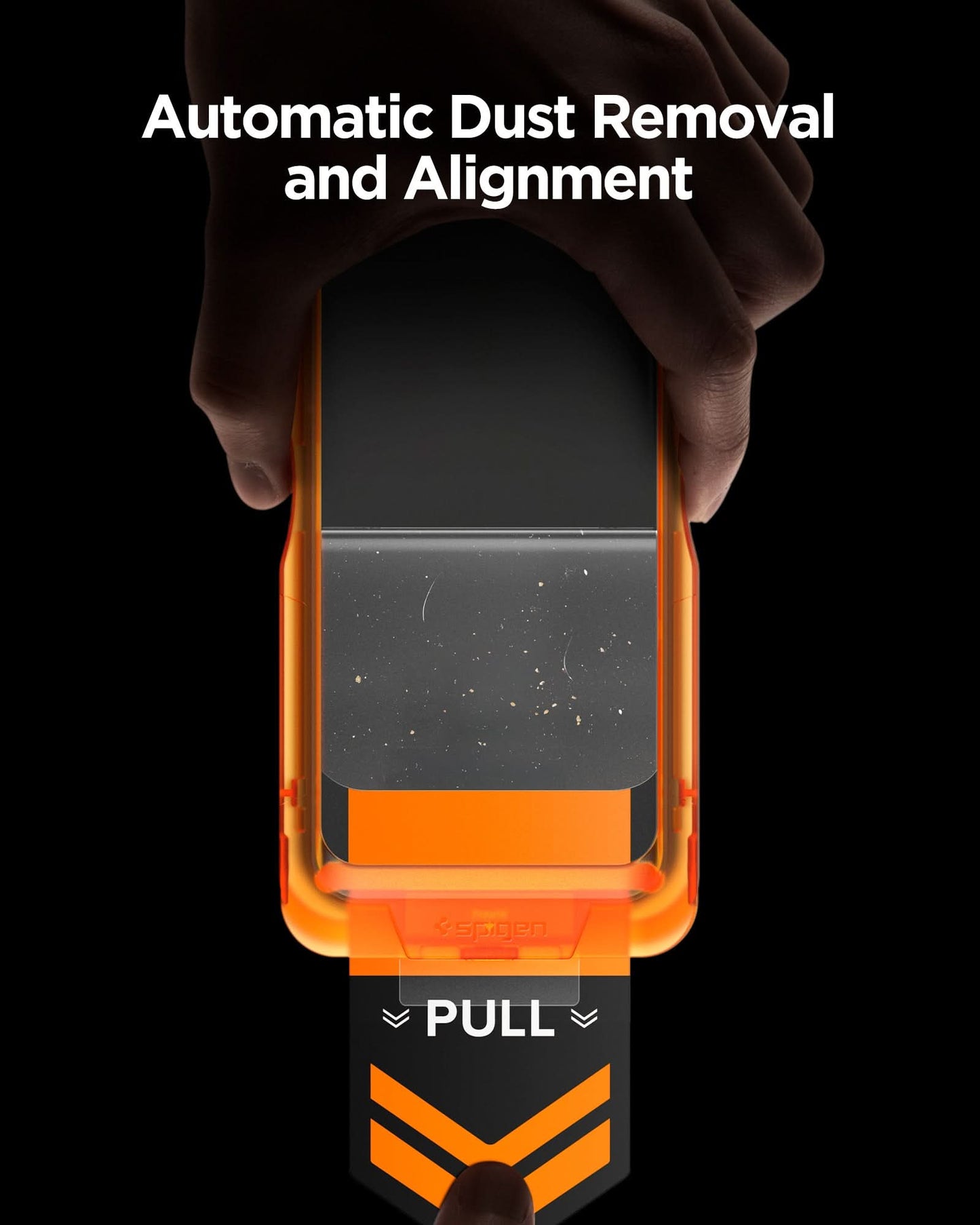 AGL11322- iPhone 17 Pro Max - Glas.tR AlignMaster S showing automatic dust removal and alignment