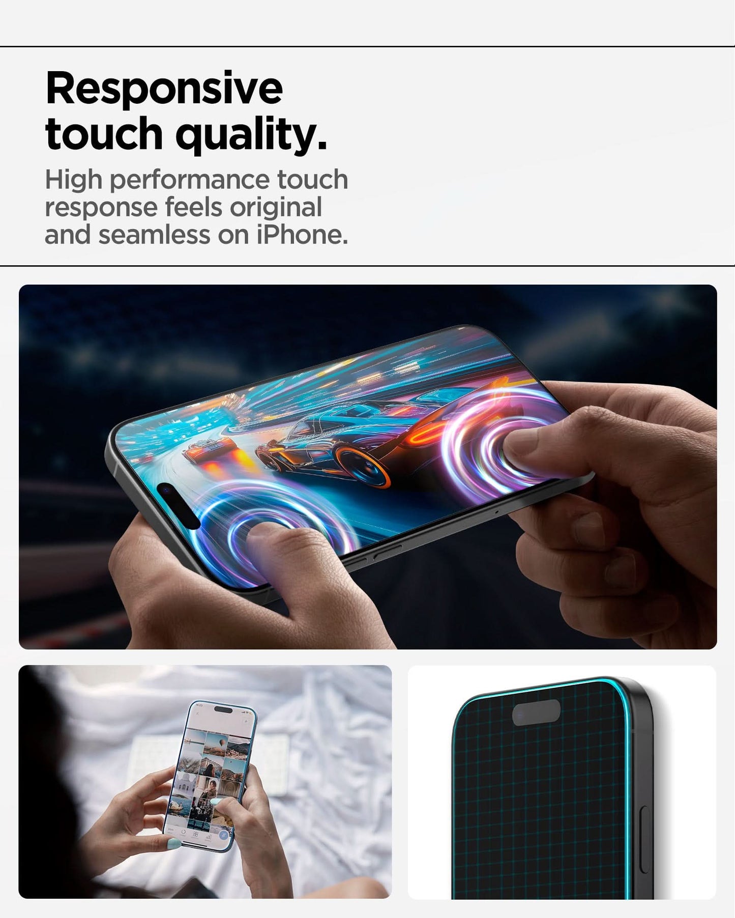 AGL11322- iPhone 17 Pro Max - Glas.tR AlignMaster S showing responsive touch quality. high performance touch response feels original and seamless on iPhone