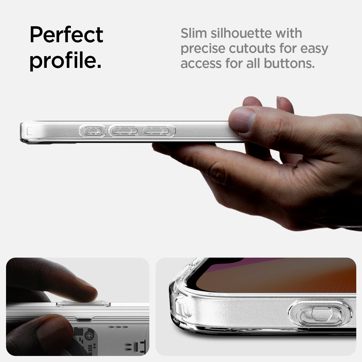 ACS09143 - iPhone 17e Case Ultra Hybrid Neo One (MagFit) in Neo One showing the perfect profile. Slim silhouette with precise cutouts for easy access for all buttons